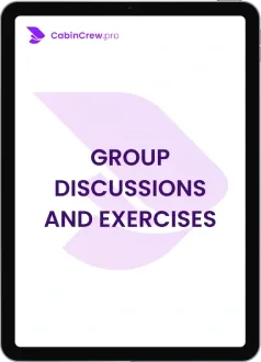 Group discussions, i.e. group conversation scenarios for Emirates Cabin Crew candidates. Pair tasks, group tasks, group building - tasks performed in groups, i.e. candidates building something. Preparation for Cabin Crew recruitment. Tasks for Emirates, Qatar Airways, Etihad, Cebu Pacific, Philippine Airlines, AirAsia Philippines.